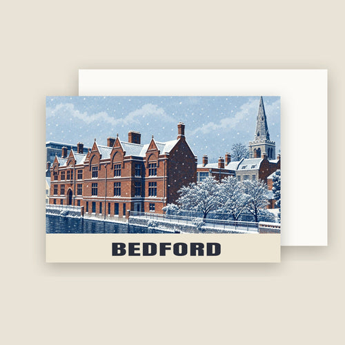 Bedford Christmas card with its envelope