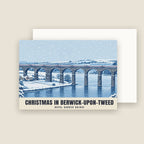 Royal Border Bridge, Berwick-upon-Tweed Christmas card with its envelope