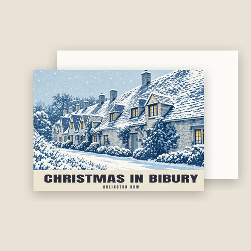 Arlington Row, Bibury Christmas card with its envelope