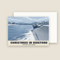Bideford Long Bridge Christmas card with its envelope