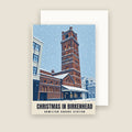 Hamilton Square Station, Birkenhead Christmas card with its envelope
