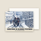 The Ffestiniog Railway, Blaenau Ffestiniog Christmas card with its envelope
