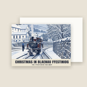 The Ffestiniog Railway, Blaenau Ffestiniog Christmas Cards (Pack of 10)