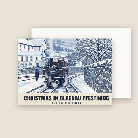 The Ffestiniog Railway, Blaenau Ffestiniog Christmas Cards (Pack of 10)