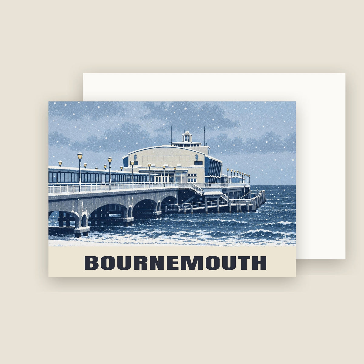 Bournemouth Christmas card with its envelope