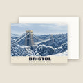 Clifton Suspension Bridge, Bristol Christmas card with its envelope