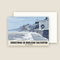 The Seafront, Budleigh Salterton Christmas card with its envelope