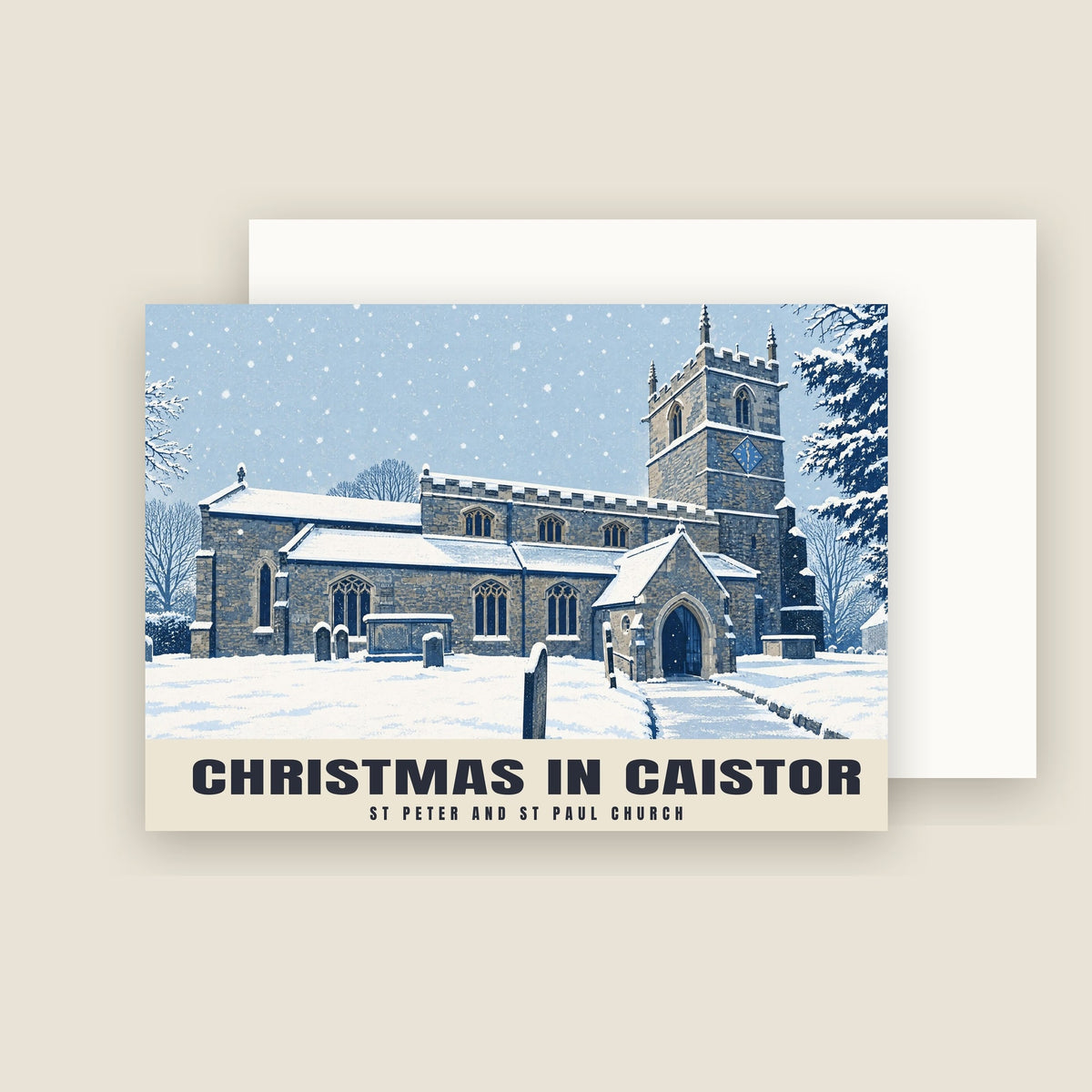 St Peter and St Paul Church, Caistor Christmas card with its envelope
