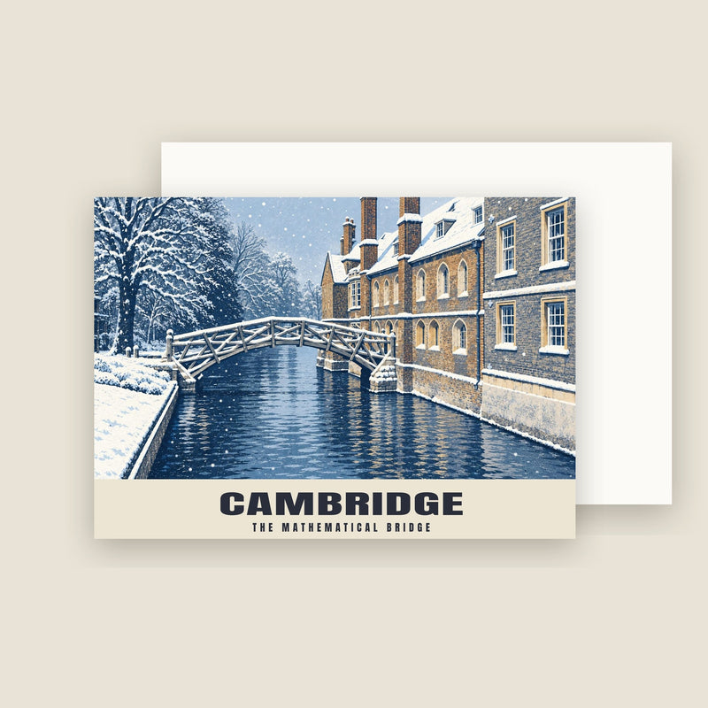 The Mathematical Bridge, Cambridge Christmas Cards (Pack of 10)
