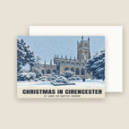 St John the Baptist Church, Cirencester Christmas card with its envelope