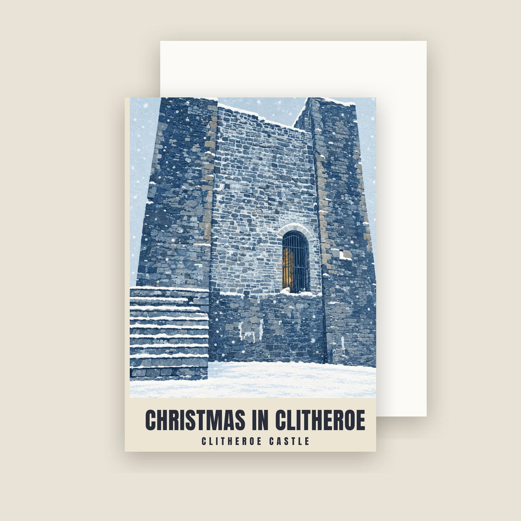 Clitheroe Castle Christmas card with its envelope
