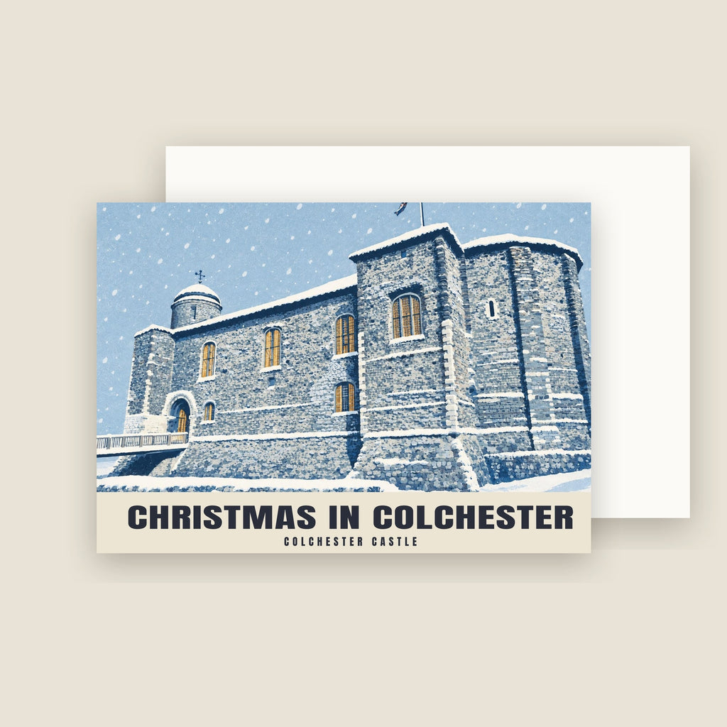 Colchester Castle Christmas card with its envelope