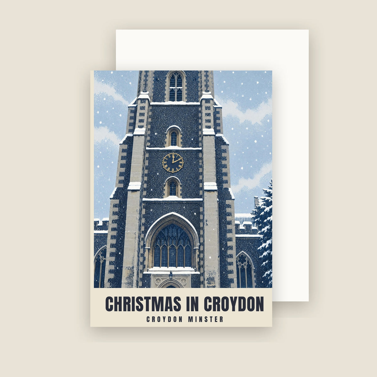Croydon Minster Christmas card with its envelope