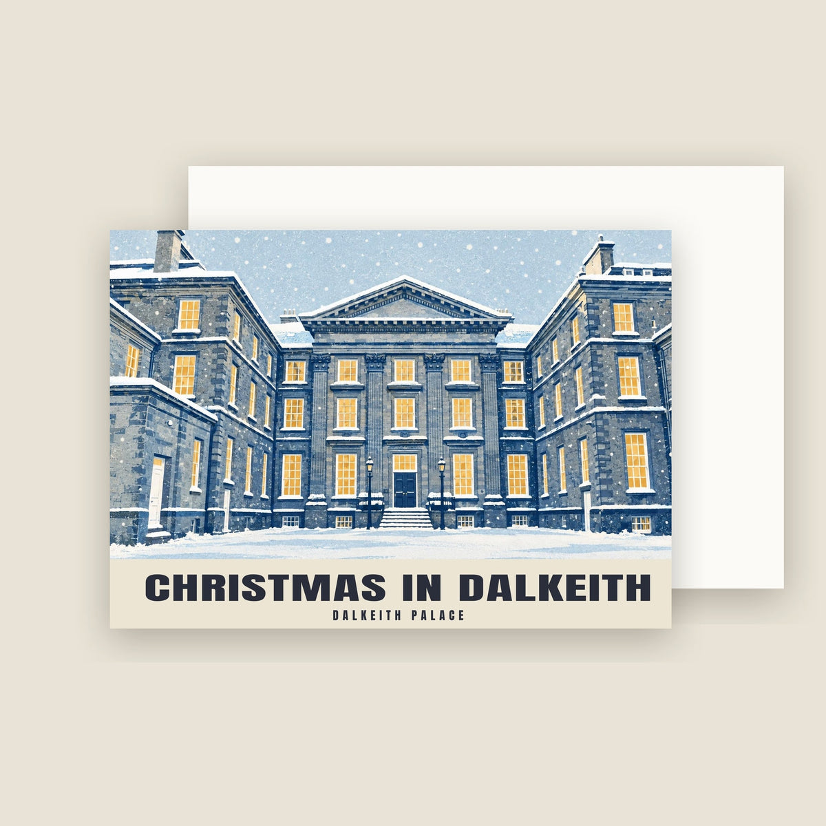 Dalkeith Palace Christmas card with its envelope