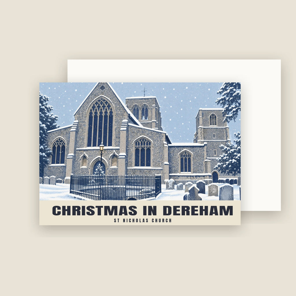 St Nicholas Church, Dereham Christmas card with its envelope