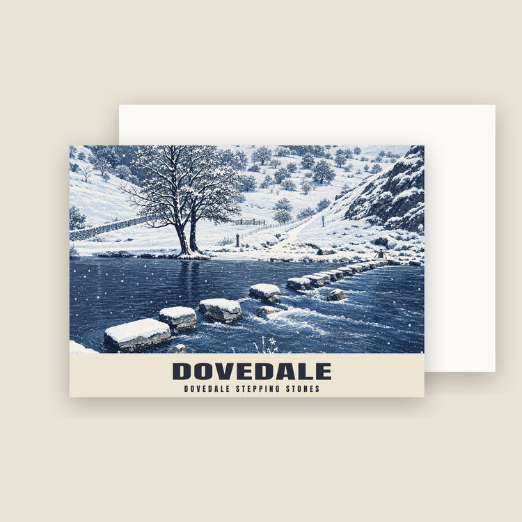 Dovedale Stepping Stones Christmas Cards (Pack of 10)