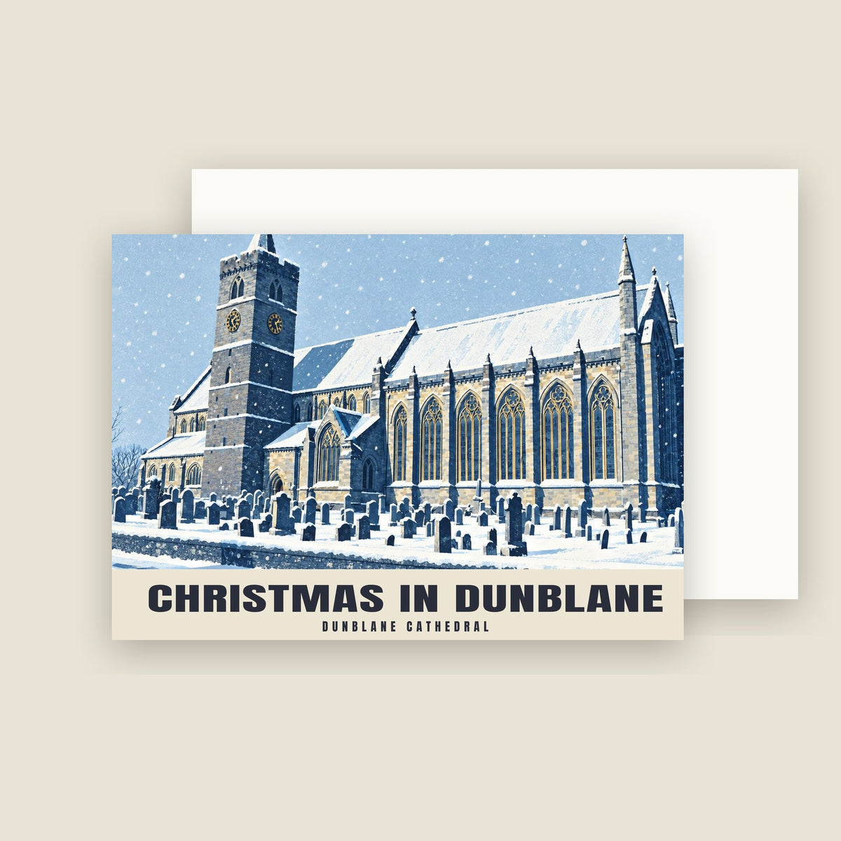 Dunblane Cathedral Christmas card with its envelope
