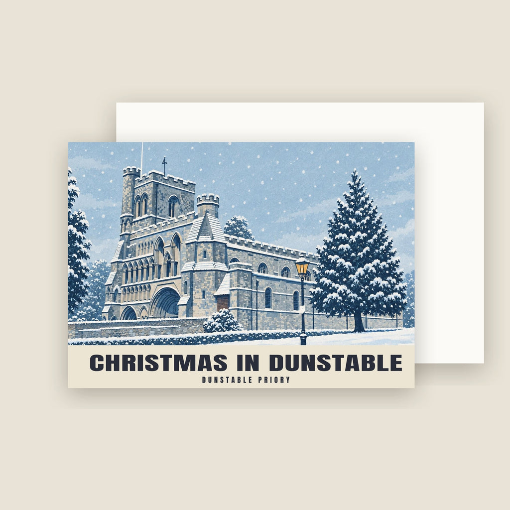 Dunstable Priory Christmas card with its envelope