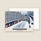 Victoria Street, Edinburgh Christmas card with its envelope