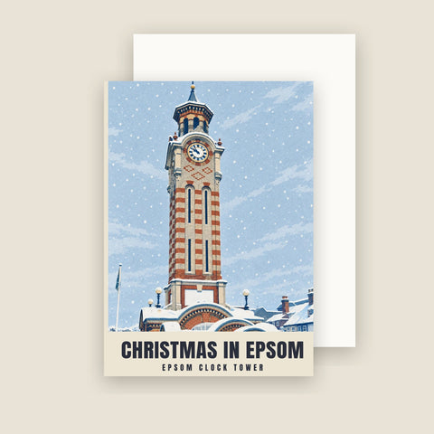 Epsom Clock Tower Christmas Cards (Pack of 10)