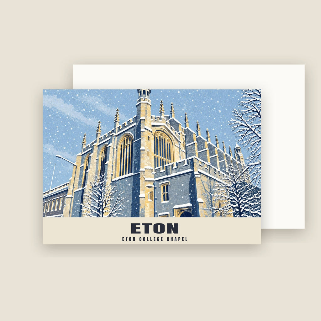 Eton College Chapel Christmas card with its envelope