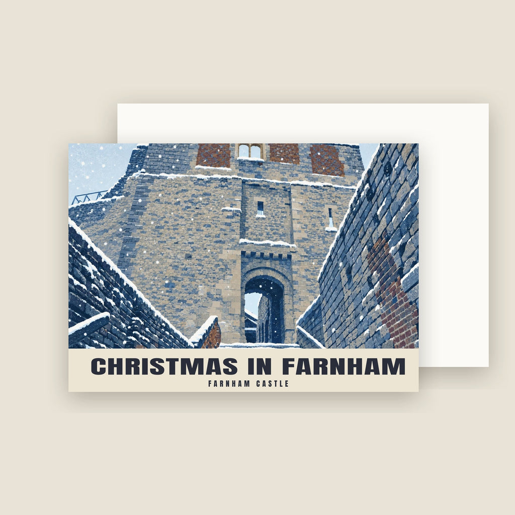 Farnham Castle Christmas card with its envelope
