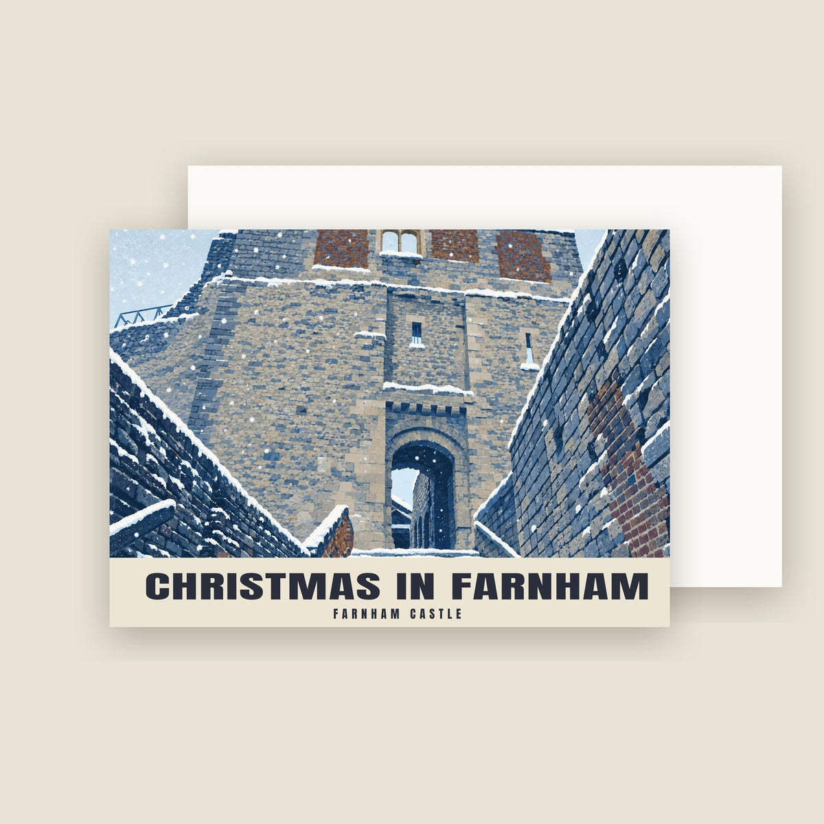 Farnham Castle Christmas card with its envelope