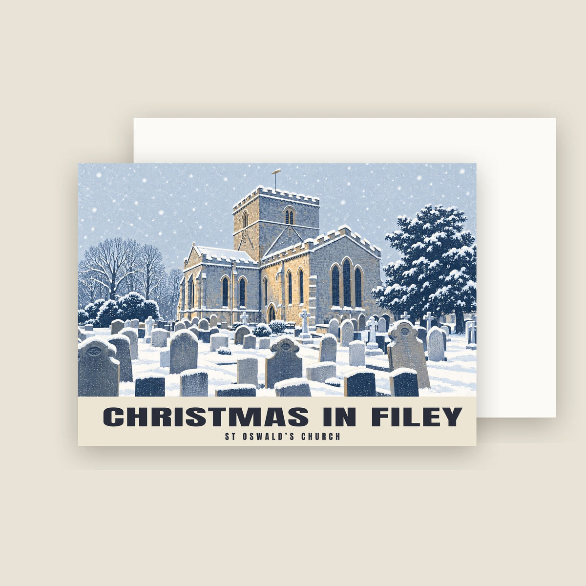 St Oswald’s Church, Filey Christmas card with its envelope