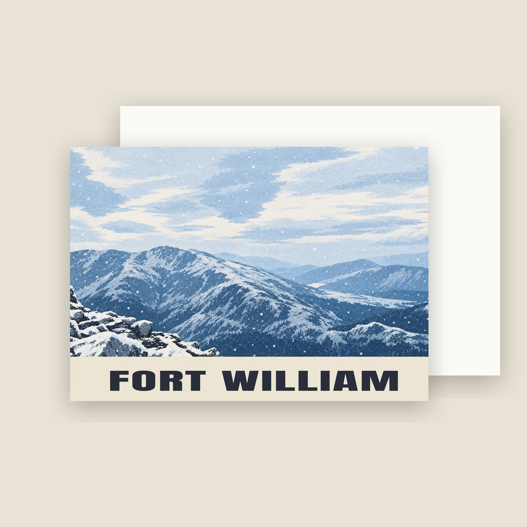 Glen Nevis, Fort William Christmas card with its envelope