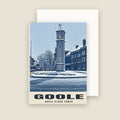 Goole Clock Tower Christmas card with its envelope