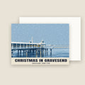 Gravesend Town Pier Christmas card with its envelope