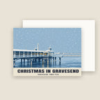 Gravesend Town Pier Christmas card with its envelope