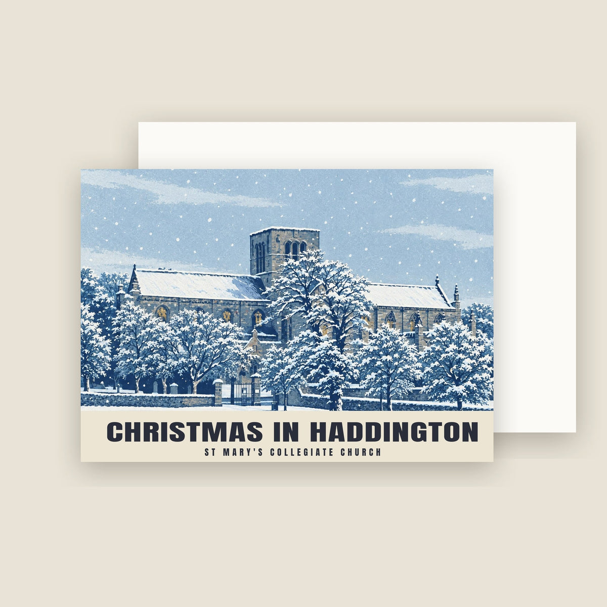 St Mary's Collegiate Church, Haddington Christmas card with its envelope
