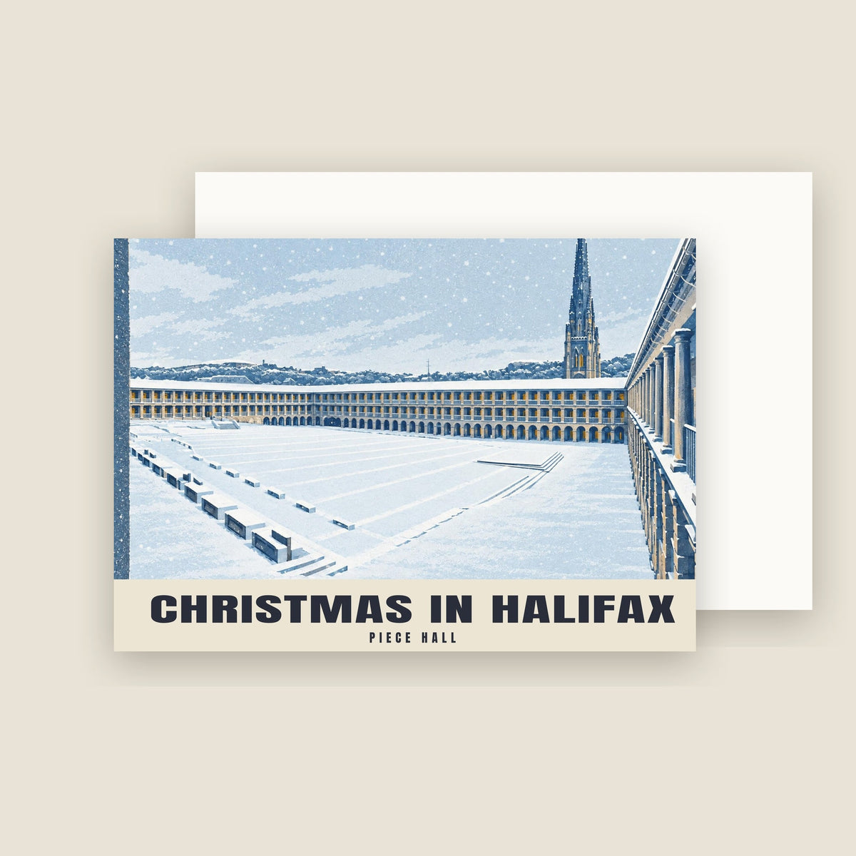 Piece Hall, Halifax Christmas card with its envelope