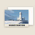 Hunstanton Lighthouse Christmas card with its envelope