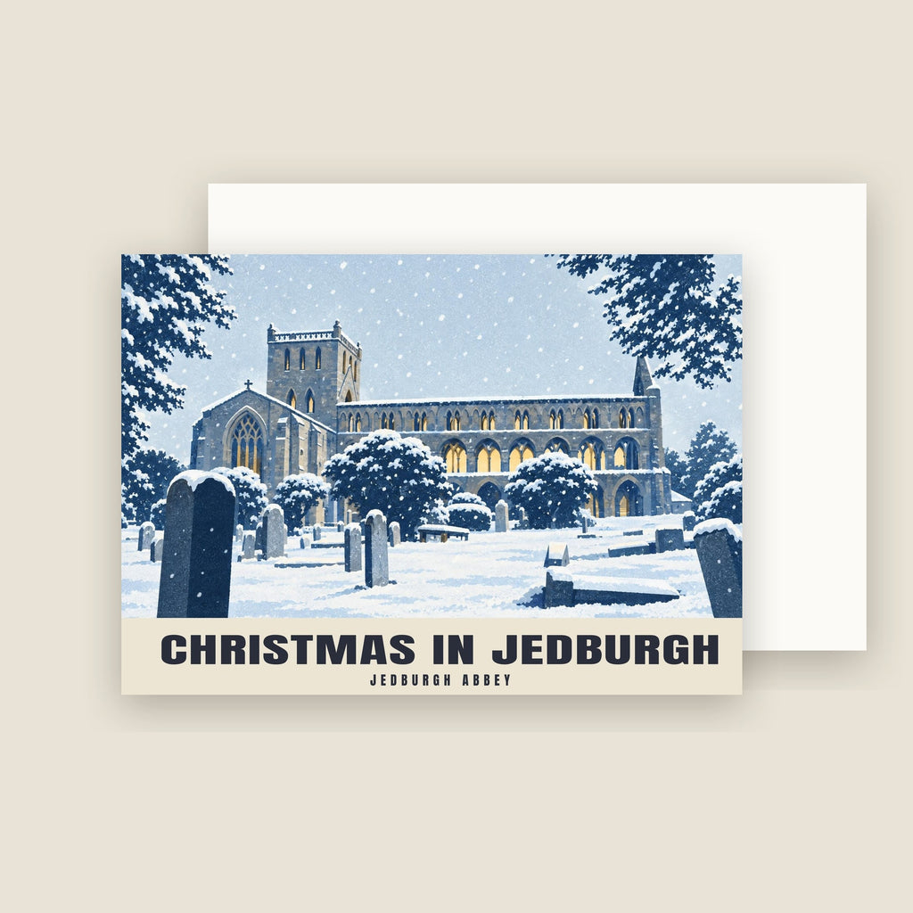 Jedburgh Abbey Christmas card with its envelope