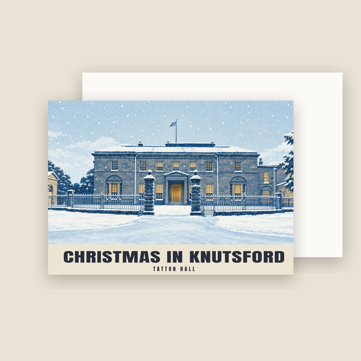 Tatton Hall, Knutsford Christmas card with its envelope