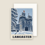 Lancaster Castle Christmas card with its envelope