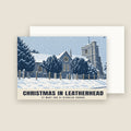 St Mary and St Nicholas Church, Leatherhead Christmas card with its envelope