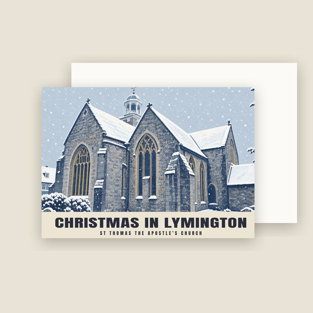St Thomas the Apostle’s Church, Lymington Christmas card with its envelope