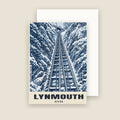 Lynton and Lynmouth Cliff Railway Christmas card with its envelope