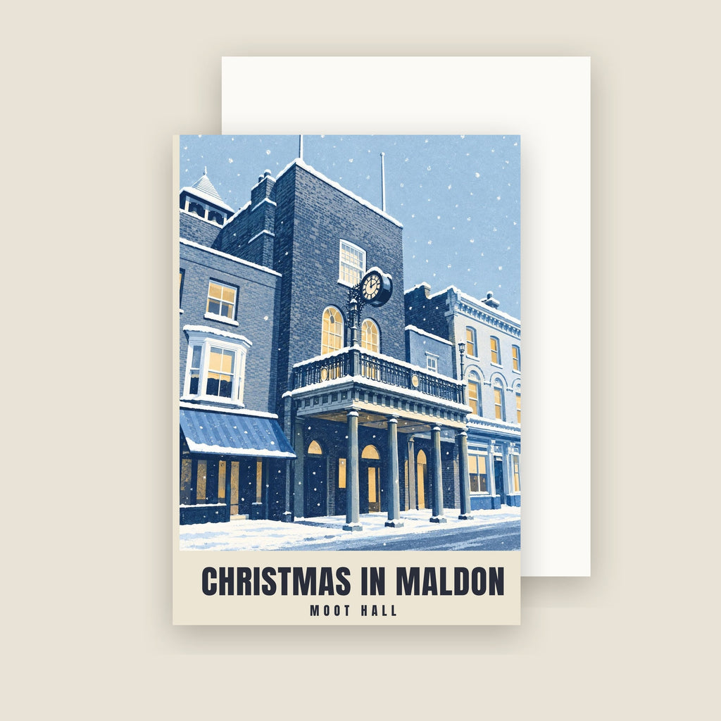 Moot Hall, Maldon Christmas card with its envelope