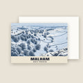 Malham Cove Christmas card with its envelope