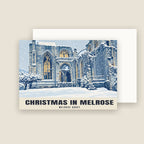 Melrose Abbey Christmas card with its envelope