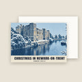 Newark Castle, Newark-on-Trent Christmas card with its envelope