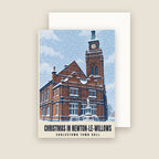 Earlestown Town Hall, Newton-le-Willows Christmas card with its envelope