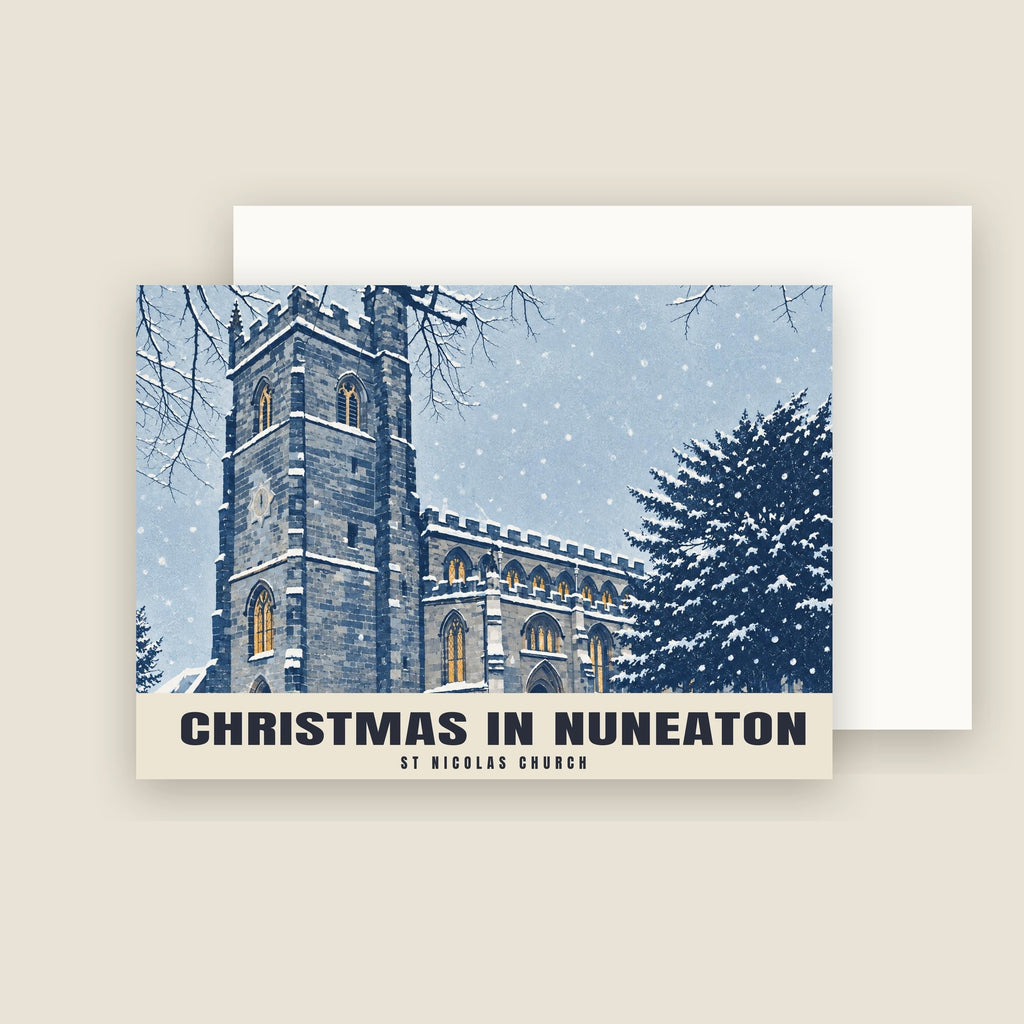 St Nicolas Church, Nuneaton Christmas card with its envelope