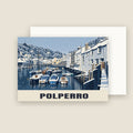 Polperro Christmas card with its envelope