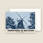Rayleigh Windmill Christmas card with its envelope