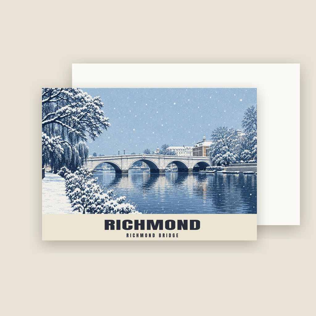 Richmond Bridge Christmas card with its envelope